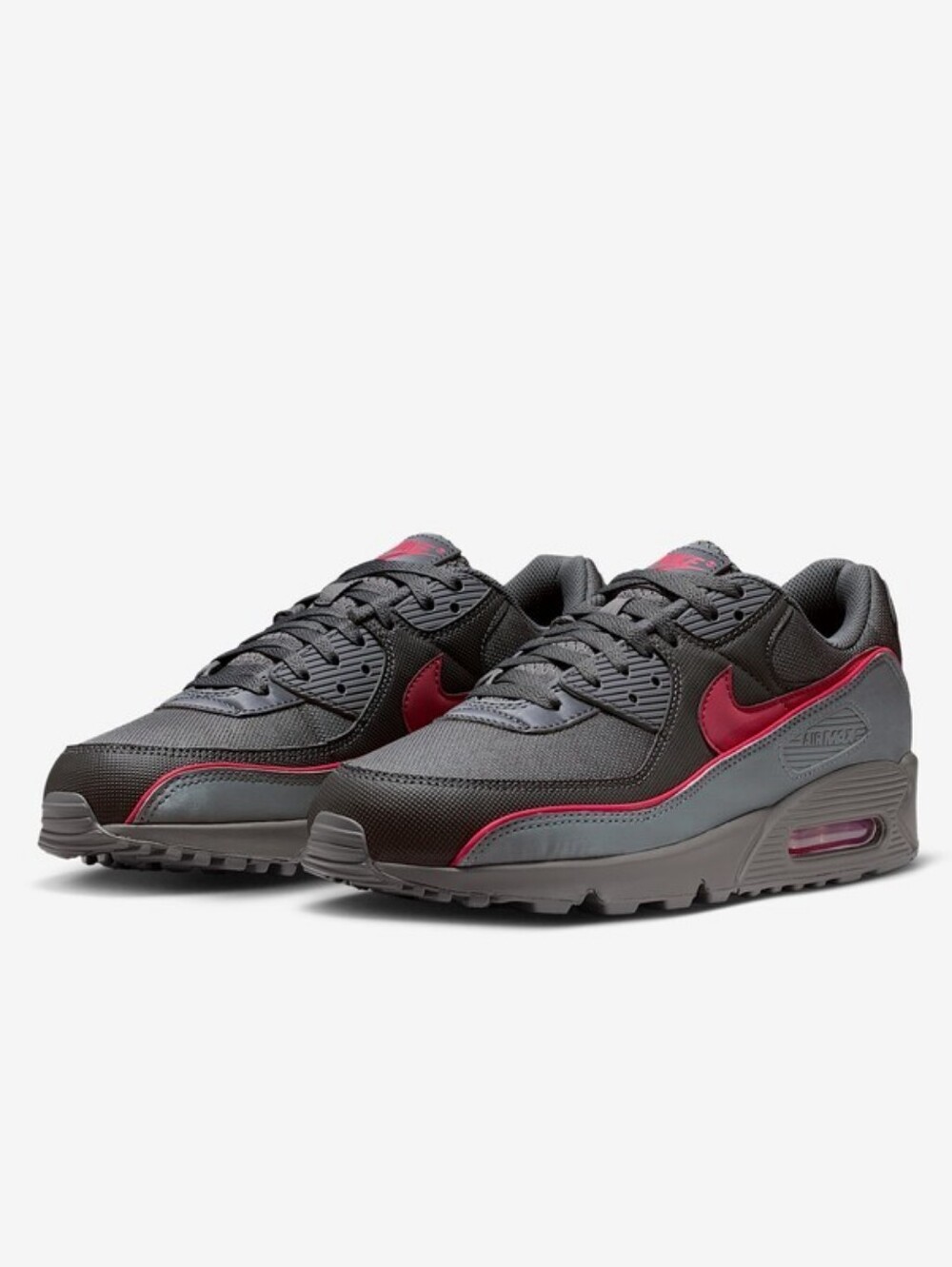 Men's Nike Air Max 90 Premium 'Iron Grey University Red'